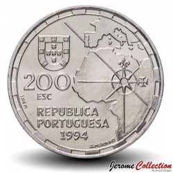 PORTUGAL - PIECE de 200 Escudos - Division du monde - 1994
