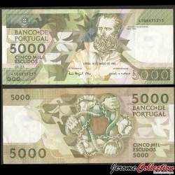 PORTUGAL - Billet de 5000 Escudos - Antero de Quental - 18.03.1993