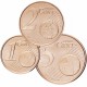 LETTONIE - SET / LOT de SET / LOT de 3 PIECES de 1 2 5 Centimes - Armoiries de la Lettonie - 2014 – Km150 151 152 –