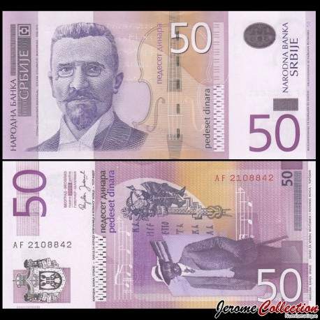 SERBIE - Billet de 50 Dinara - Stevan Stojanović Mokranjac - 2005