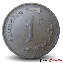 RHODESIE - PIECE de 1 Cent - Armoiries de la Rhodésie - 1975