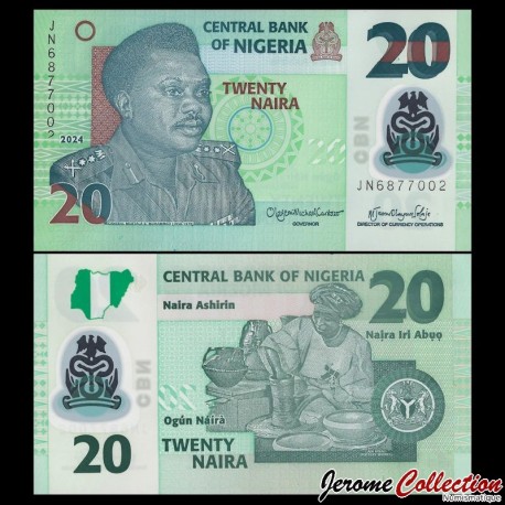 NIGERIA - Billet de 20 Naira - Polymer - 2024 – P34s2 – JeromeCollection