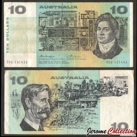 AUSTRALIE - Billet de 10 Dollars - Francis Greenway / Henry Lawson - 1979 – P45b – JeromeCollection