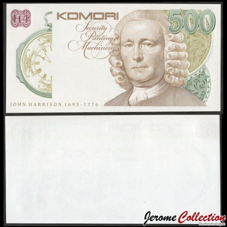 JAPON - Billet TEST KOMORI - 500 - John Harrison - Uniface - H4 - 2000 – KomoroH4 – JeromeCollection