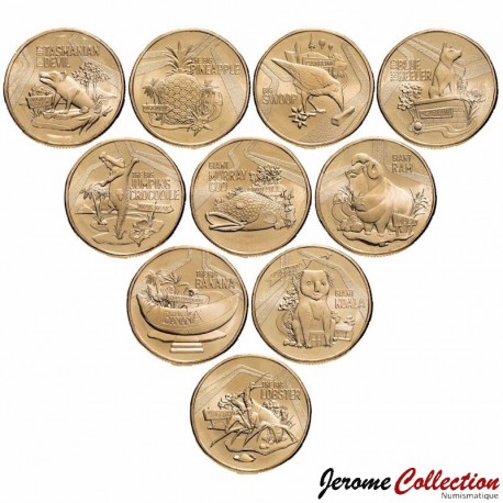 AUSTRALIE - SET / LOT de 10 PIECES de 1 Dollar - "Aussie Big Things" - 2023 – Km4474 - 4483 – JeromeCollection