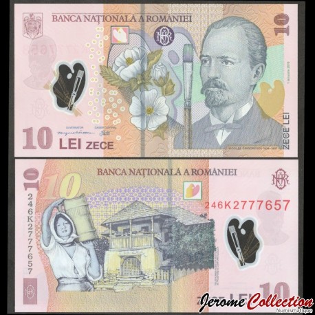 ROUMANIE - Billet de 10 Lei - Nicolae Grigorescu - Polymer - 2024 – P119m – JeromeCollection