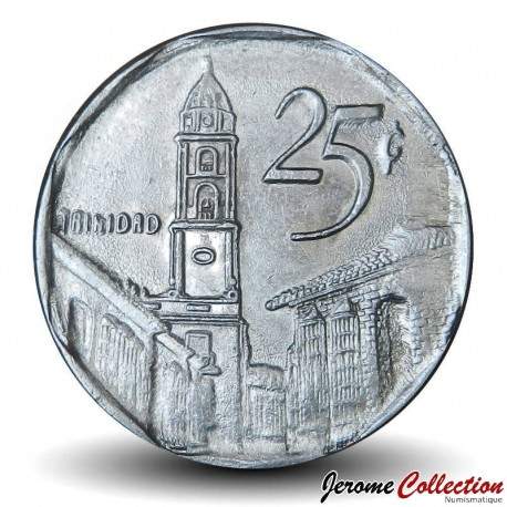 CUBA - PIECE de 25 CENTAVOS - Rue de Trinidad - 2000 – Km577 – JeromeCollection