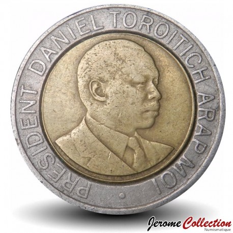 KENYA - PIECE de 20 shillings - Bimétal - Président Arap Moi - 1998 – Km32 – JeromeCollection