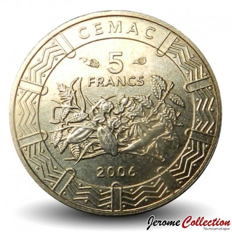 AFRIQUE CENTRALE - PIECE de 5 FRANCS CFA - 2006 – Km18 – JeromeCollection