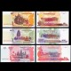 CAMBODGE - SET / LOT de 3 Billets de 50 100 500 Riels - 2001 / 2004 – P52 53 54b – JeromeCollection