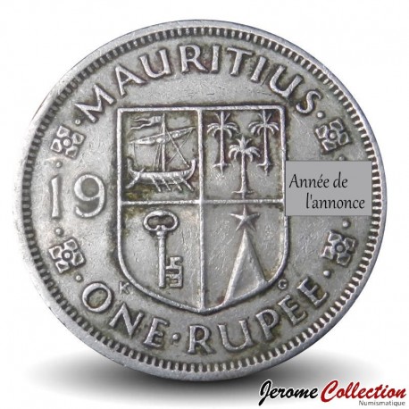 MAURICE - PIECE de 1 Roupie - Armoiries de Maurice / Sir Seewoosagur Ramgoolam - 1991 – Km55 – JeromeCollection
