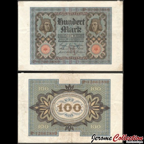 ALLEMAGNE / REICHSBANKNOTE - Billet de 100 Mark - Cavalier de Bamberg - 8 CHIFFRES - 01.11.1920 – P69b –
