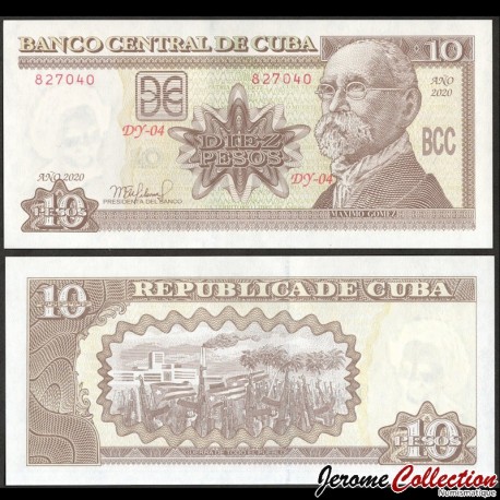 CUBA - Billet de 10 Pesos - Antonio Maceo - 2020 – P117v – JeromeCollection