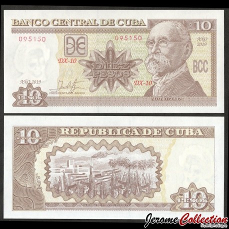 CUBA - Billet de 10 Pesos - Antonio Maceo - 2019 – P117u – JeromeCollection