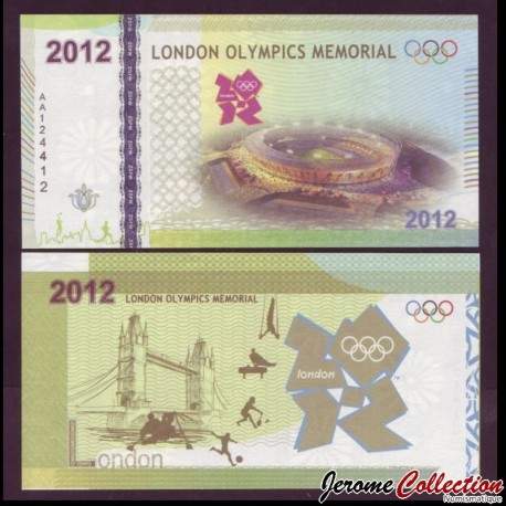 CHINE - Billet commémoratif des Jeux Olympiques de Londres - Version Verte -