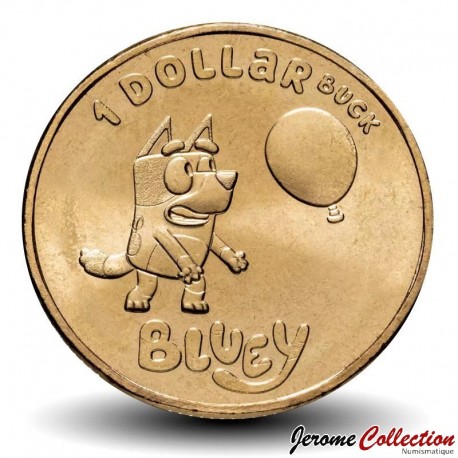 AUSTRALIE - PIECE de 1 Dollar - Buck Bluey - Bingo libère un ballon - 2024 – N431450 – JeromeCollection