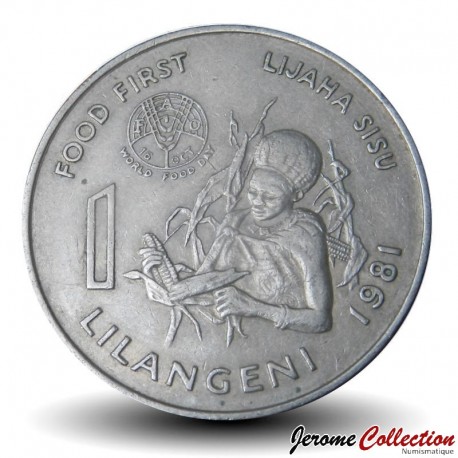 SWAZILAND - PIECE de 1 Lilangeni - Journée mondiale de l'alimentation - FAO - 1981 – Km32 – JeromeCollection