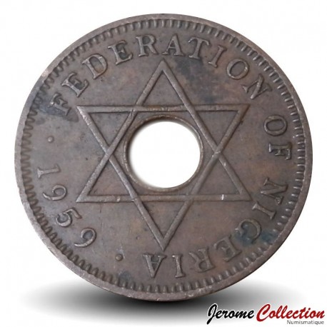 NIGERIA - PIECE de 1/2 Penny - Étoile à 6 branches - 1959 – Km1 – JeromeCollection