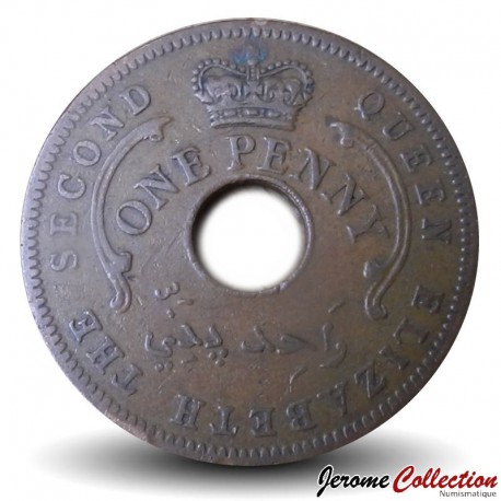 NIGERIA - PIECE de 1 Penny - Étoile à 6 branches - 1959 – Km2 – JeromeCollection