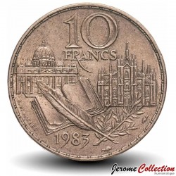 FRANCE - PIECE de 10 Francs - Stendhal - Tranche A ou B - 1983