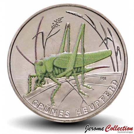 ALLEMAGNE - PIECE de 5 Euro - Le monde des insectes - Grande sauterelle verte - 2024 – Km442 – JeromeCollection