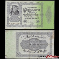 ALLEMAGNE / REICHSBANKNOTE - Billet de 50000 Mark - Bürgermeister Brauweiler - 19.11.1922 – P79a – JeromeCollection