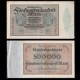 ALLEMAGNE - REICHSBANKNOTE - Billet de 500000 Mark - 2 n° de Série au dos - 01.05.1923 – P88a – JeromeCollection