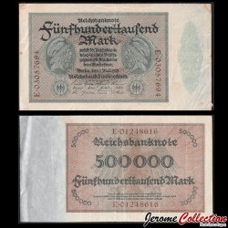 ALLEMAGNE - REICHSBANKNOTE - Billet de 500000 Mark - 2 n° de Série au dos - 01.05.1923 – P88a – JeromeCollection