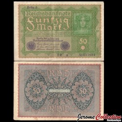 ALLEMAGNE / REICHSBANKNOTE - Billet de 50 Mark - Reihe 1 - 24.06.1919 – P66a – JeromeCollection