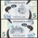 SALOMON (ILES) - Billet de 5 Dollars - POLYMER - Pêche au thon - 2022 – P38b – JeromeCollection
