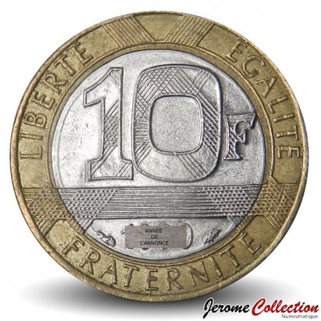 FRANCE - PIECE de 10 Francs - Génie de la Bastille (Graveur Émile Rousseau) - 1989 – Km964 – JeromeCollection