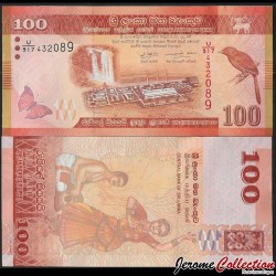 SRI LANKA - Billet de 100 Roupies - Oiseau Babbler à bec orange - 04.07.2022 – P125k – JeromeCollection