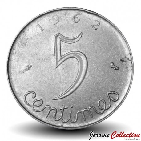 FRANCE - PIECE de 5 Centimes - Épi - 1962 – Km927 – JeromeCollection