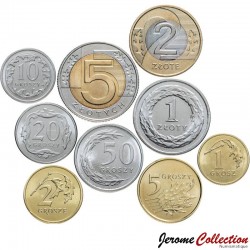 POLOGNE - SET / LOT de 9 PIECES - 1 2 5 10 20 50 Groszy 1 2 5 Zloty - 2023 – Y283 284 972 973 923 924 925 971 –