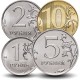 RUSSIE - SET / LOT de 4 PIECES de 1 2 5 10 Roubles - 2022 – Y1673 Y1676 Y1706 Y1722 – JeromeCollection