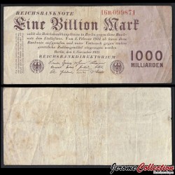 ALLEMAGNE / REICHSBANKNOTE - Billet de 1000 Milliarden Mark - Uniface - 1.11.1923 – P129b1 – JeromeCollection