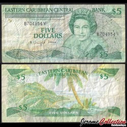 ETATS DE LA CARAIBE ORIENTALE / Saint-Vincent-et-les Grenadines - Billet de 5 Dollars - 1988