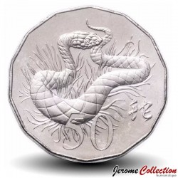 AUSTRALIE - PIECE de 50 Cents - Série Année Lunaire - Année du serpent - 2013 – Km2011 – JeromeCollection