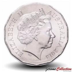 AUSTRALIE - PIECE de 50 Cents - Série Année Lunaire - Année du serpent - 2013