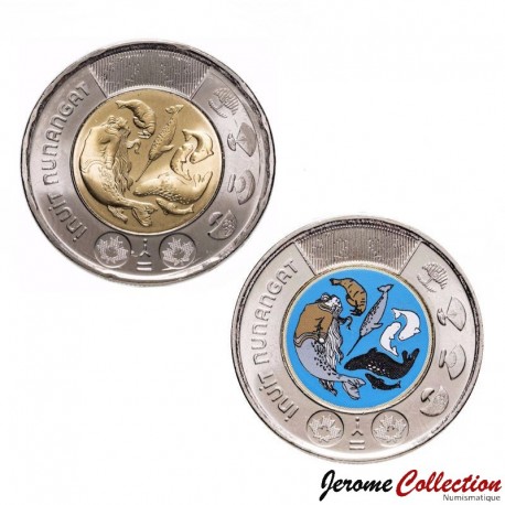 CANADA - SET / LOT de 2 PIECES de 2 DOLLARS - Célébrons l’Inuit Nunangat / Roi Charles III - 2024 – N440211 N440208 –