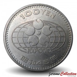 JAPON - PIECE de 100 Yen - Osaka Expo '70 - Le mont Fuji - 1970