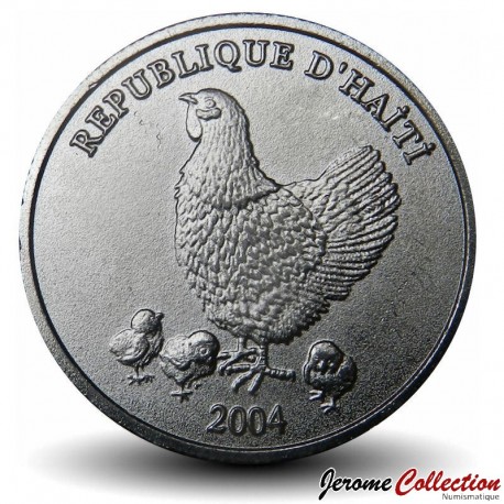 HAITI - PIECE de 20 Gourdes - Poule et ses poussins - 2004 – N450307 – JeromeCollection