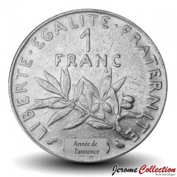 FRANCE - PIECE de 1 Franc - Semeuse (Graveur Raymond Joly) - 1973