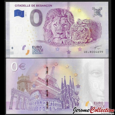 BILLET TOURISTIQUE - ZERO 0 EURO - FRANCE - CITADELLE DE BESANCON - LE ZOO - UEJR - 2018-2 – N232102 – JeromeCollection
