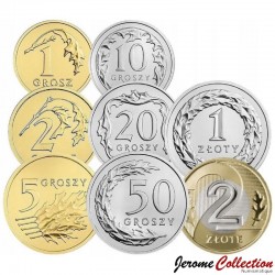 POLOGNE - SET / LOT de 8 PIECES - 1 2 5 10 20 50 Groszy 1 2 Zloty - 2024 – Y283 284 972 973 923 924 – JeromeCollection