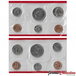 ETATS UNIS / USA - SET / LOT de 6 PIECES de 1 5 10 Cents 1/4 1/2 DOLLAR - 1984 - D – Km164a 192 195a 201a 202b –