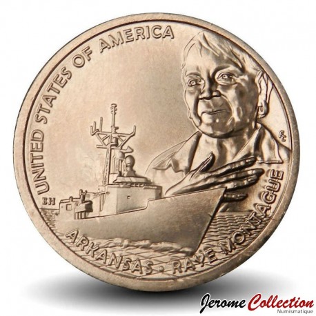 ETATS UNIS / USA - PIECE de 1 Dollar - Industrie et l’innovation - ARKANSAS - Raye Montague - D - 2025 – Km813 –