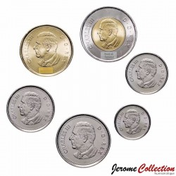 CANADA - SET / LOT de 6 PIECES de 5 10 25 50 Cents - 1 2 Dollars - Roi CHARLES III - 2025