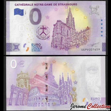 BILLET TOURISTIQUE - ZERO 0 EURO - FRANCE - CATHEDRALE NOTRE-DAME DE STRASBOURG - UEPV - 2022-2 – N353224 –