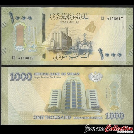 SOUDAN - Billet de 1000 Livres Soudanaise - 06-2024 – P87 – JeromeCollection